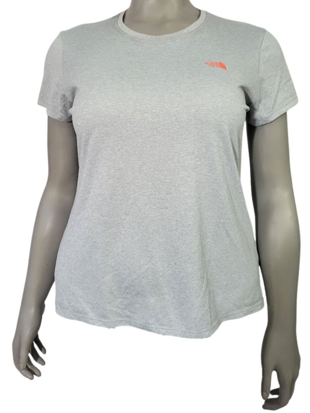 THE NORTH FACE Gray Short Sleeve Tee Lightweight 100% Polyester - Women's XL
